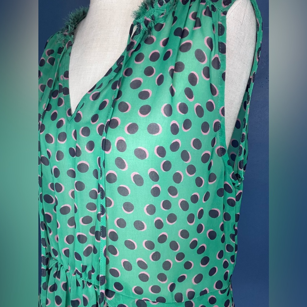 Polka dot sheer top
